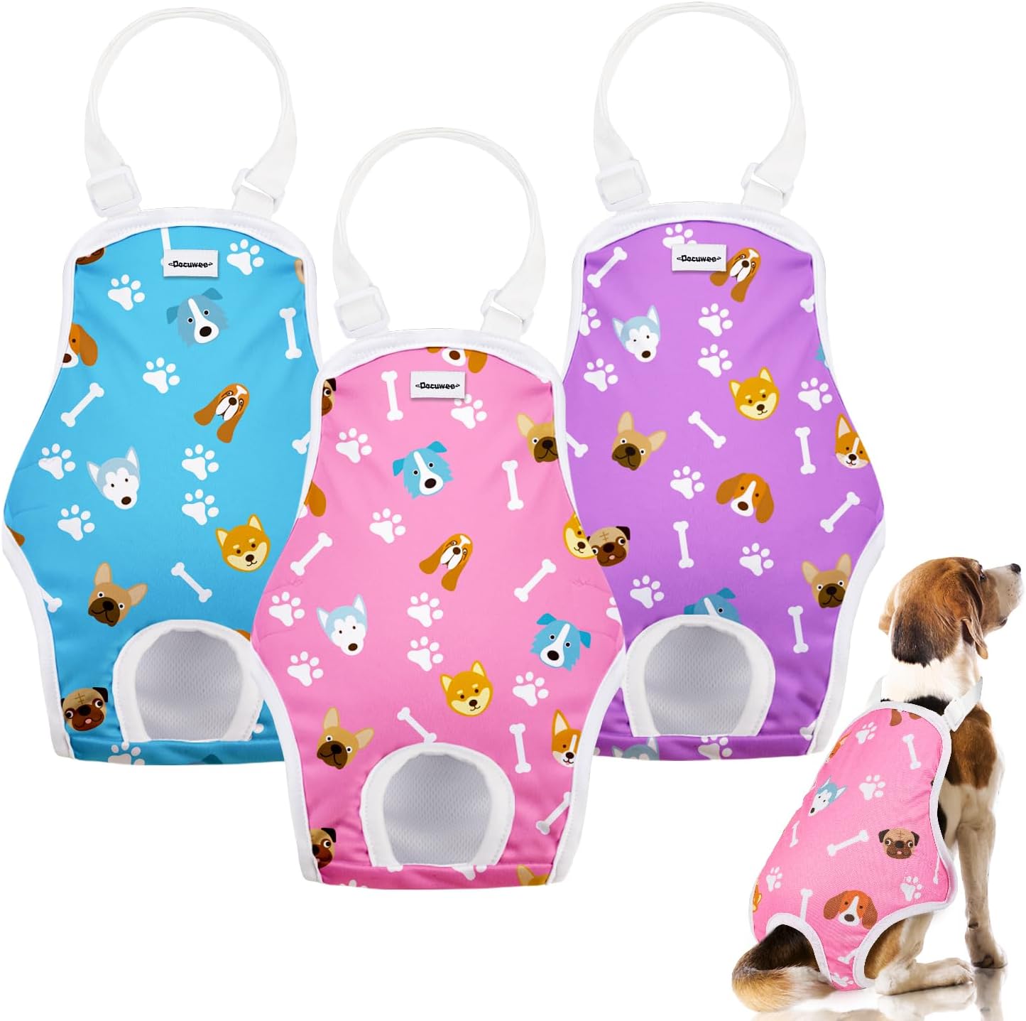 Buy Dog Diaper Sanitary Pantie with Suspender，Pet Physiological Pants  Adjustable Cozy Underwear for Female Girl Dogs，Breathable Cotton Briefs for  Teddy Corgi French Bulldog Puppy Online at Low Prices in India - Amazon.in